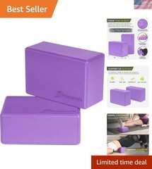 Flexible Yoga Blocks 4”x6”x9” – Lightweight EVA Set of 2 for Safe Alignment