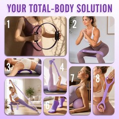 Pilates Kit for Women,Pilates Equipment Set –14.5″ Home Magic Ring Workout wi…