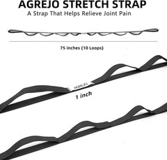 Stretching Strap Yoga Strap Physical Therapy Band 75 Inch Long 10 Loops for