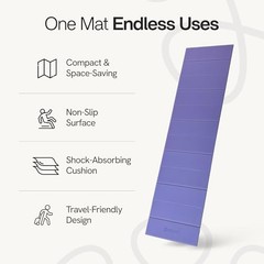 Folding Yoga Mat, TPE Folding Yoga Mat, Foldable Exercise Mat for Yoga,