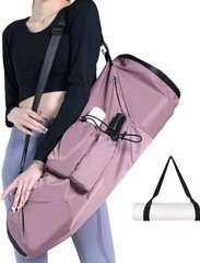 Yoga Mat Bag w/Water Bottle & Big Wet Pocket/Yoga strap & LargeCapacity/Free S&H