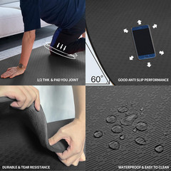 Hatha Yoga Large TPE Yoga Mat 6’X4’X1/2″ Extra Thick Non-Slip Exercise Mat – for