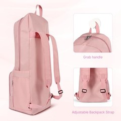 Yoga Mat Bag Carrier Zipper Closure Multi Functional Essential Pockets Pink