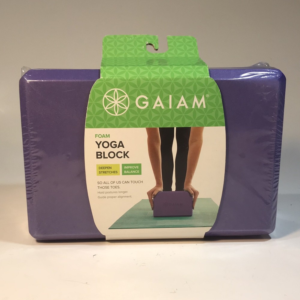 Gaiam Foam Yoga Block Purple Brand New/ Original packaging 9″W x 6″H x 4″D