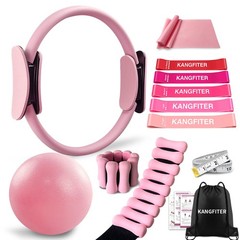 Pilates Equipment Kit for Home Workout, Pilates Ring and Ball Set with Adjust…