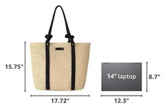 Straw Bags For Women, Crochet Beach Bag Large Woven Shoulder Purse Beige – Tote