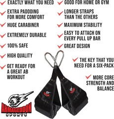 Premium Ab Slings Straps – Rip-Resistant Heavy Duty Pair for Pull Up Bar