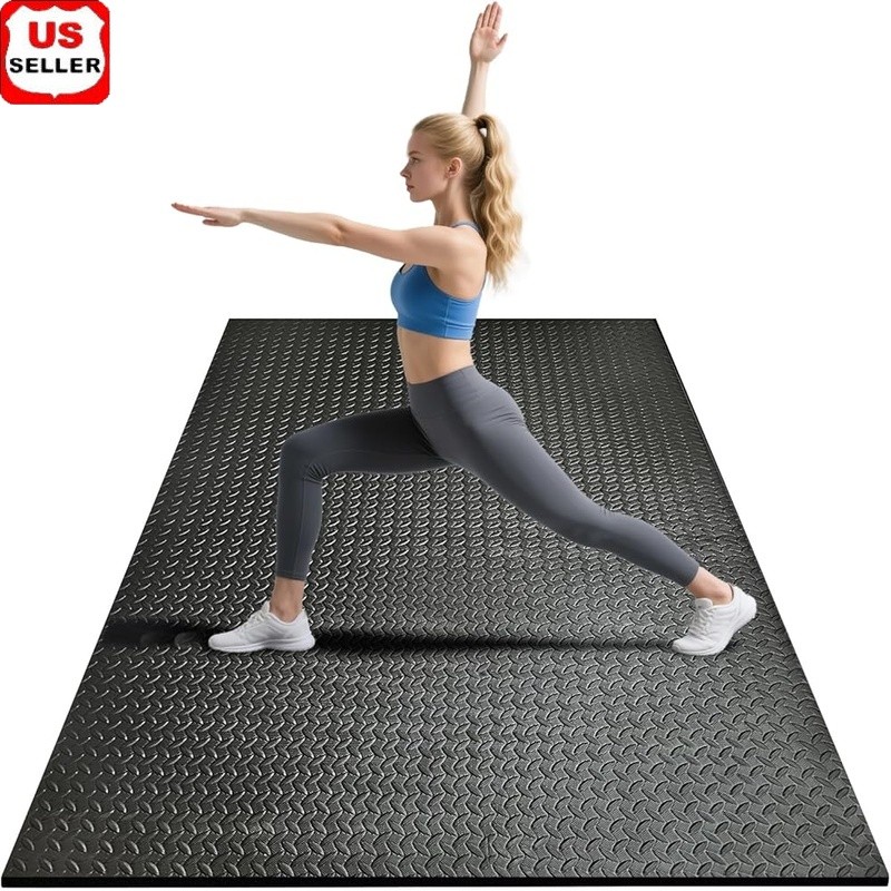 Large Non-Slip Workout Mat Home Gym High Density Foam Yoga Fitness Mat New