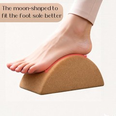 HiSnug Cork Calf Stretcher Foot Rocker Half Moon Yoga Block for Plantar Fasc…