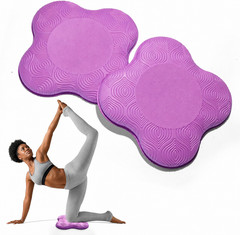 2 Piece Yoga Knee Pads Thick Foam Purple Set