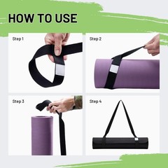 Yoga Mat Carrier,Strap For Yoga Mats,Hands Free Carry Sling,Mat Not Incded,White