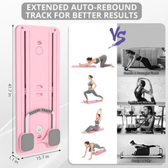 5-in-1 Foldable Pilates Reformer Board for Home Workout & Fitness