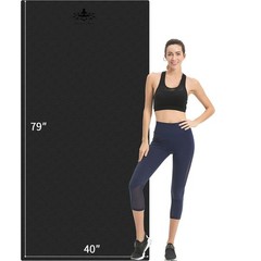 Extra Long TPE Yoga Mat 79″ X 40″ X 1/2″ Thick Non-Slip Exercise Mat For Home
