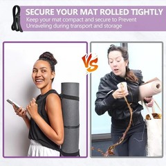Durable 64 Inch Adjustable Yoga Mat Carrier Strap – Perfect for Thick Mats