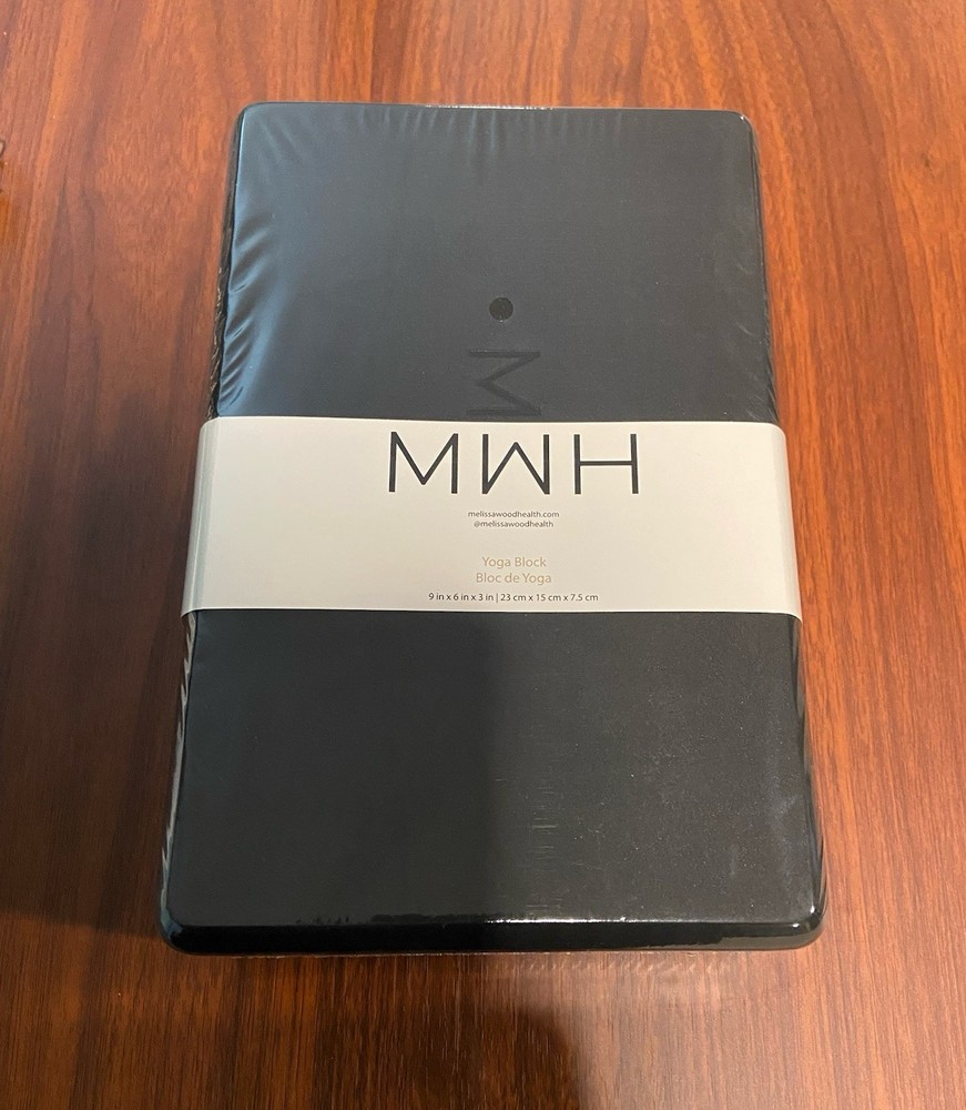 Melissa Wood Health MWH Black 9x6x3 Yoga Block Durable Foam
