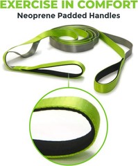 Comfortable Neoprene Stretching Strap – 12 Loops for Physical Therapy & Exercise