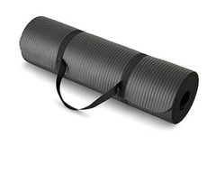1/2 Inch Extra Thick Exercise Yoga Mat with Carrying Strap, Cushioned Support, f
