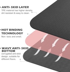 Portable Yoga Mat with Carrying Sling – Non-Slip, Eco-Friendly Fitness Essential