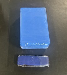 Blue Eva Foam Yoga Block With Yoga Strap