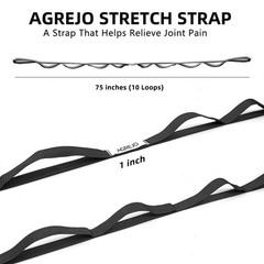 Stretching Strap Yoga Strap Physical Therapy for Home Workout, 10 Loops Non-E…