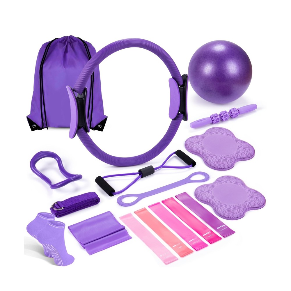 Pilates Ring Circle Fitness Set 17 pcs Equipment Accessories Workouts Include…
