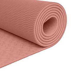Zuma Yoga Mat 6mm Thick Non-Slip TPE Exercise Mat | Cushioned Workout Mat Rose