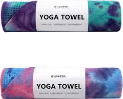 Yoga Towel Dark Green & Purple/Purple | Yoga Towel Purple & Blue/Pink (Bundle)