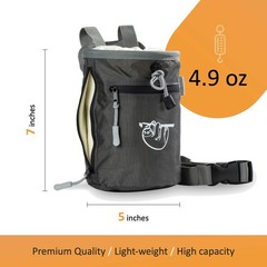 Chalk Bag for Rock Climbing, Climbing Bouldering Charcoal Grey