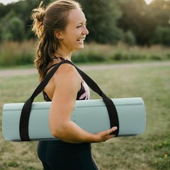 Yoga Mat 72×24 Inches Extra Thick Non Slip TPE Fitness Mat with Storage Bag