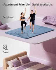 Large Yoga Mat (75.5″X47.6″X0.4″）Extra Wide & Thick 10Mm, Non-Slip Exercise Mat,
