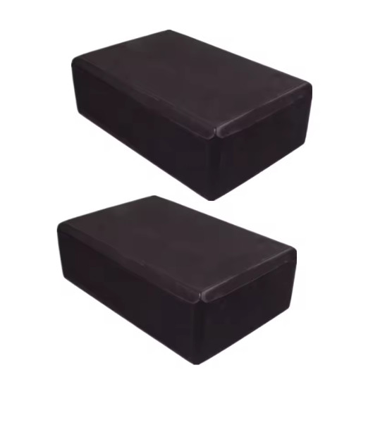 2 Pack Recycled EVA Yoga Block High Density Non-Slip Surface Easy Grip Black