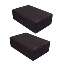 2 Pack Recycled EVA Yoga Block High Density Non-Slip Surface Easy Grip Black