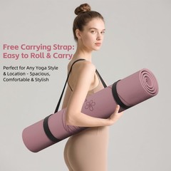 Large 76″x40″x0.4″ Yoga Mat – Extra Width & Thick Non-Slip Exercise Mat, Vers…