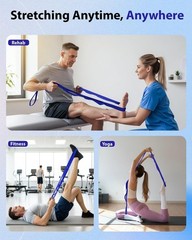 Versatile 75″ Stretching Strap for Yoga, Rehab & Mobility – Reinforced Design