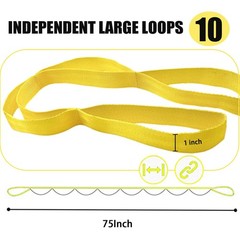 Stretching Strap Yoga Strap with Loops, Stretch Straps for Physical Therapy, …