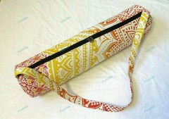 Yoga Bag Tie Dye Mantra 100% Cotton Gym Mat Carrier Bags With Shoulder