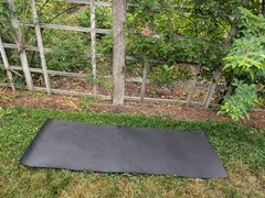 Lululemon The Mat Yoga Black Text Reversible Exercise Rubber Pad 71×26” Fitness