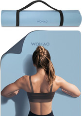 Extra Thick 8mm Non-Slip Yoga Mat with Carrying Strap – Dual Color 72″x28