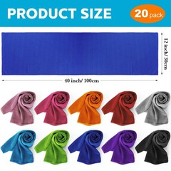Honoson 20 Packs Cooling Towel 40 X 12 Ice Towel For Neck And Face Microfiber