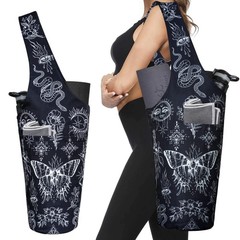 Yoga Mat Bag Long Tote with Pockets MultiFunctional Accessories Carrier Bag