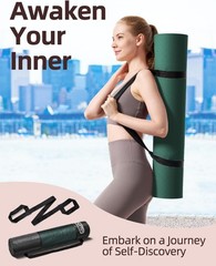 Yoga Mat, 72″x 32″x1/3″ Extra Wide Non-Slip Exercise Fitness Yoga