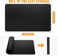 Under Desk Elliptical Mat – Non-Slip Exercise Equipment for Peloton Bike, Small