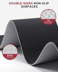Extra Wide Non-Slip Yoga Mat 72″x36″, 1/4″ Thick with Carry Bag