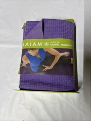 Gaiam Travel Yoga Mat Towel Purple Full Size 68” X 24” NWT