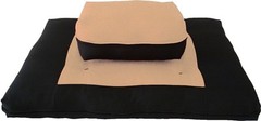Peach Black Zabuton Zafu, Yoga Meditation Relax, sitting, kneel cushion, seat