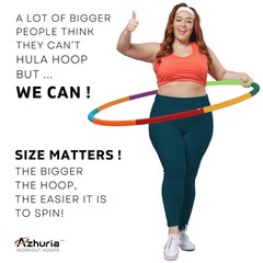 Weighted Hula Hoop Plus Size | 3.2lb Weight, 43in X-Large, Multicolor