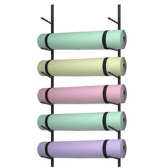 6 Tier Yoga Mat Rack,Yoga Mat Holder Wall Mount,Yoga Mat Storage Rack,Holds 3…