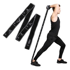 Elastic Yoga Strap with 11 Loops – Stretch Band for Flexibility, Physical Th…