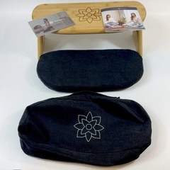 Meditation Kneeling Bench w/ Foldable Legs & Removable Cushion + Travel Bag