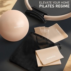 PhysKcal Pilates Kit, 15-Inch Pilates Ring with 1x Core Ball, 3X Resistant Lo…